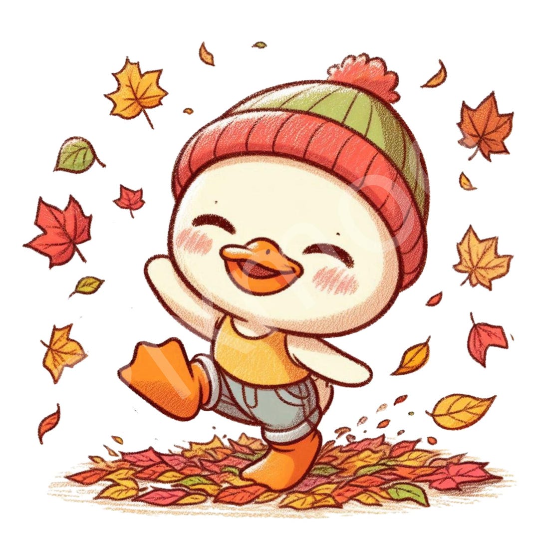 Fall Duck Clipart Pack: Cozy Autumn PNG Graphics (commercial Use ...