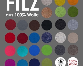 Rond vilten onderzetters - 100% wol - voor glazen, mokken, kopjes, vazen, borden, potten, enz. 28 kleuren om uit te kiezen.
