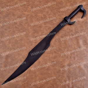 Tactical Black Sword - Full Tang Unique Cutout Blade Modern Fantasy Cosplay sword wk 37