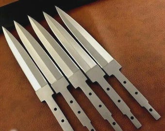 Lot 5 PCS Stiletto Daggers Blank Blades Japanese Stainless Steel Spear Point Knife Making Supplies