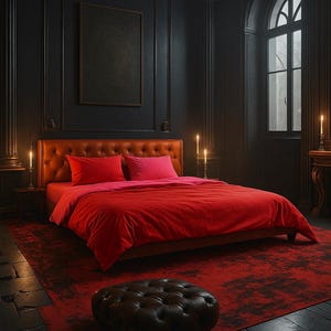Stylish red and pink duvet cover set that transforms your bed into a luxurious retreat.
