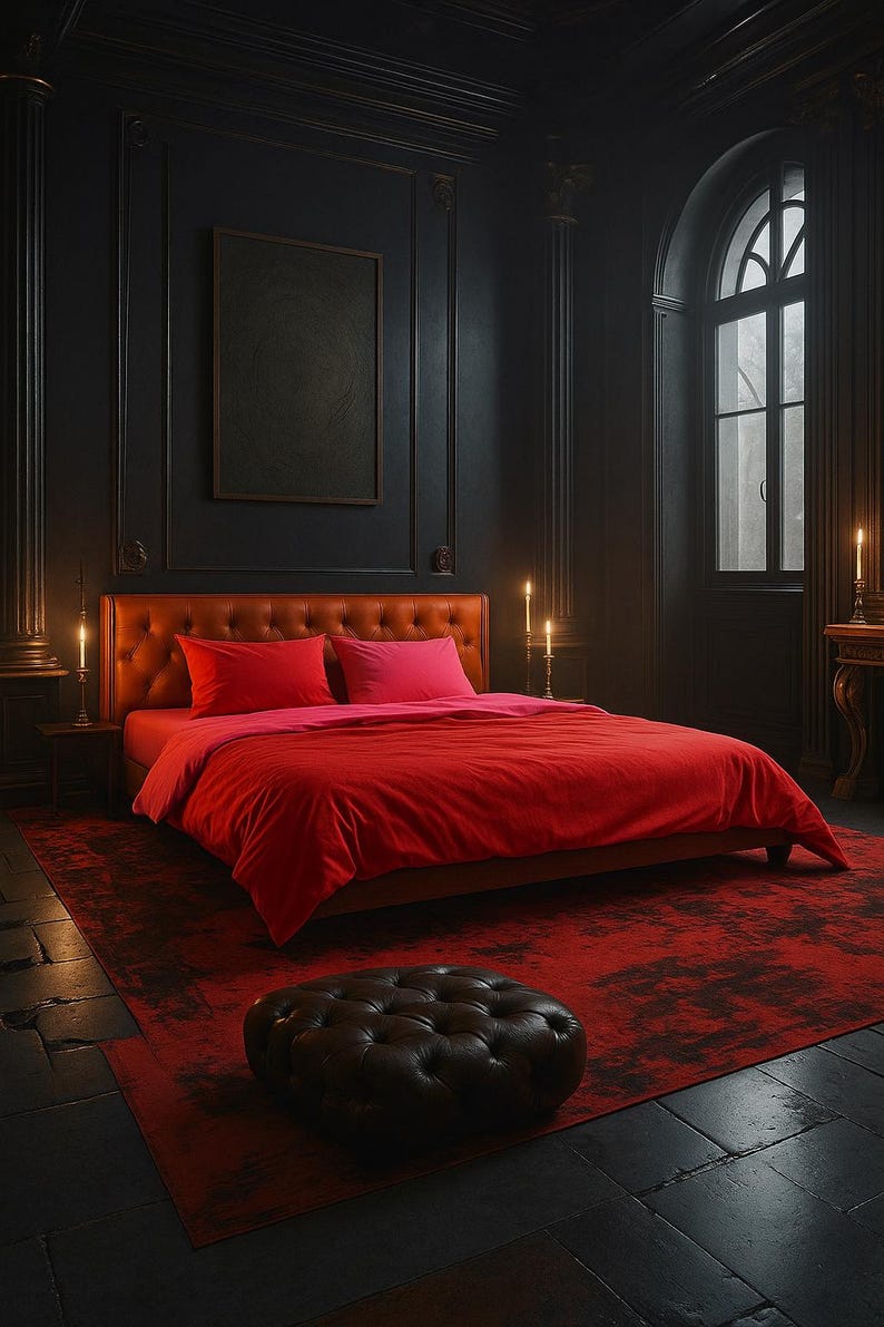 Stylish red and pink duvet cover set that transforms your bed into a luxurious retreat.