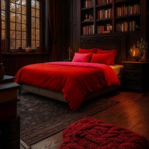 Home Paris Collection red and pink duvet cover set — effortless elegance and refined comfort for your space.