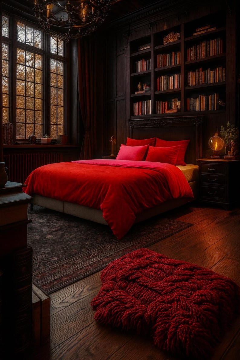 Home Paris Collection red and pink duvet cover set — effortless elegance and refined comfort for your space.