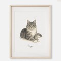 Mini Custom Watercolor Cat Painting, Cat Portraits From Photos, Pet Memorial Gift, Pet Lover Gift, Pet Loss Gift, Pet Portrait ,Miniature product logo