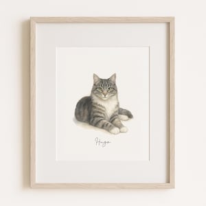 Mini Custom Watercolor Cat Painting, Cat Portraits From Photos, Pet Memorial Gift, Pet Lover Gift, Pet Loss Gift, Pet Portrait ,Miniature