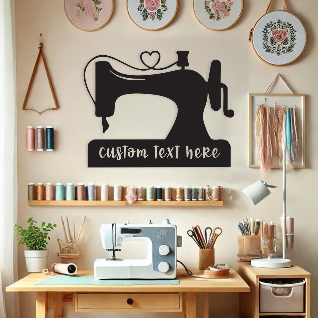 Sewing Tools Sign Sewing Lover Gift – Custom Metal Sewing Machine Sign for Studio - Etsy