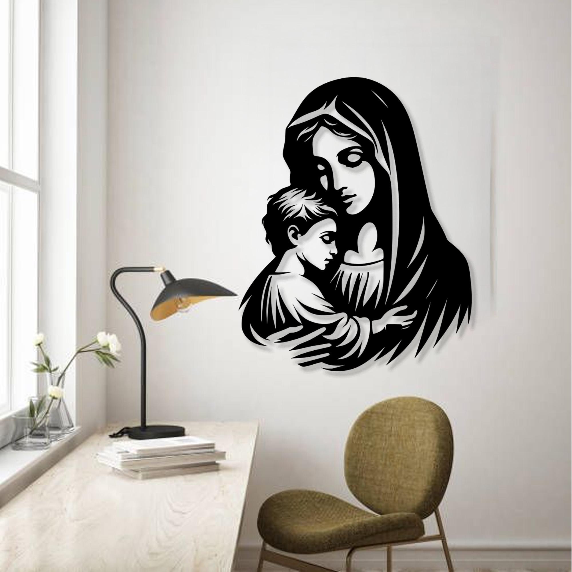 Virgin Mary and Child Metal Wall Art – Religious Home Decor - Etsy