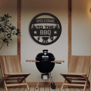 Welcome to the BBQ Metal Sign – Outdoor Grill Decor for Patio or Backyard