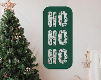 Ho Christmas Metal Wall Art – Santa Holiday Decor