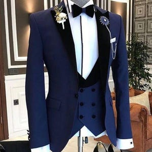 Bespoke Royal Blue Suit: Slim Fit Tuxedo, Handmade Wedding Suit