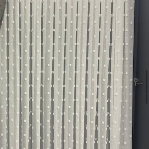Striped Sheer Linen Curtains: Light Filtering Window Drapes