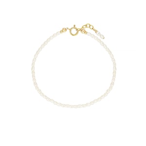 Handcrafted 14K Gold-Filled Tiny Freshwater Pearl Bracelet, Silver pearl bracelet, Dainty Minimalist Jewelry, Handmade in Australia