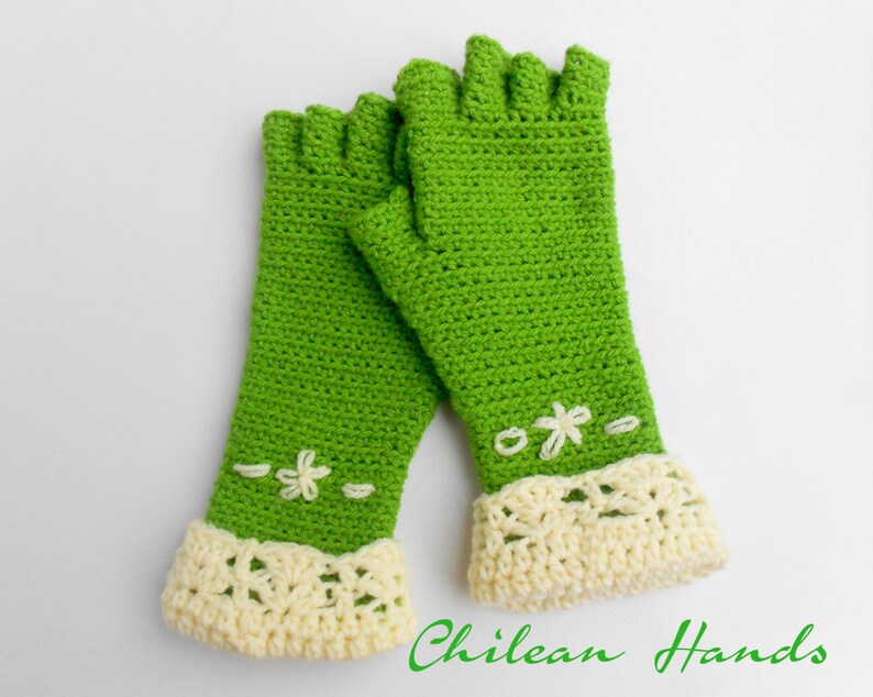 Fingerless and HalfFinger Gloves English / Spanish Second Etsy