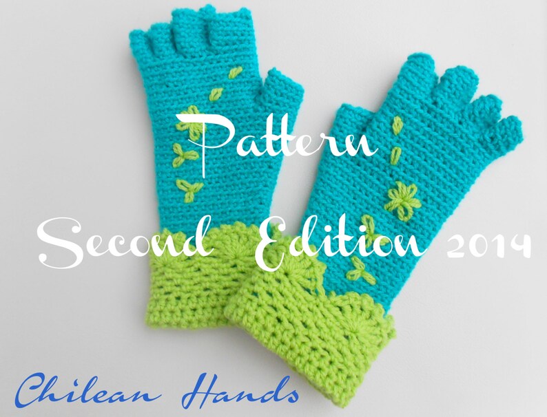 Fingerless and HalfFinger Gloves English / Spanish Second Etsy