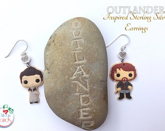 Claire & Jamie - from Outlander- sterling silver earrings
