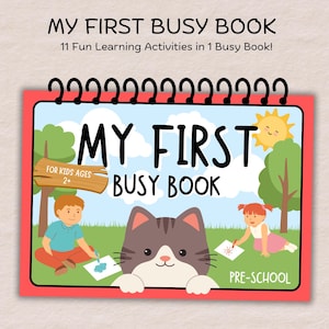 Busy Book printable For 2 year old , Preschool Learning Binder, Montessori Quiet Book, Toddler Activity Book, Homeschool Activities .