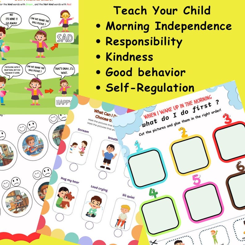 Personalised Regulation Routine Self Regulation , Daily Routine ,printable Toddler Activities,behavior ...