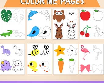 Color Learning Activity: Preschool Color Matching Game (Printable Toddler Worksheets)