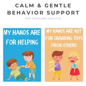 Calm Toddler Behavior Flashcards (Age 2–3) | Gentle Parenting & Positive Discipline | Montessori Printable Cards