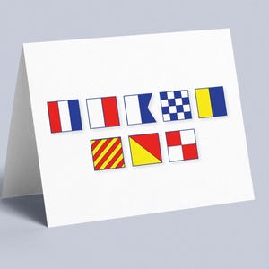 Nautical Signal Flag Thank You Card Set – Coastal Greeting Notes