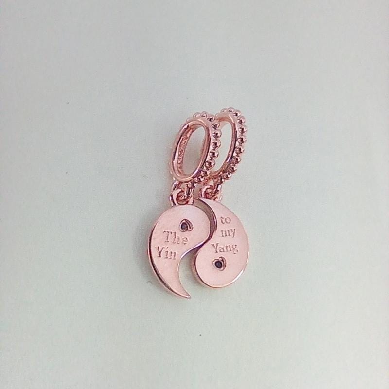 アクセサリー pandora Yin&Yang Dangle Charm Pandora Splittable Yin & Yang Sparkling CZ & Enamel Dangle Charm