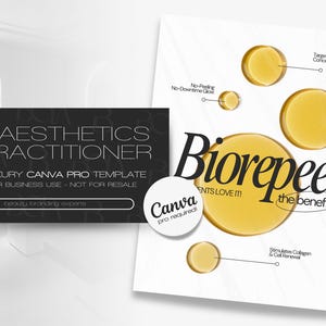 1 Aesthetics Practitioner Canva Post, Med Spa, Canva Pro Template, Social Media Post, Biorepeel, Chemical Peel, Advanced Skincare, Injector
