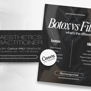 1 Aesthetics Practitioner Canva Post, Med Spa, Canva Pro Template, Social Media Post, Botox, Filler, Anti Wrinkle, Injector, Beauty Salon