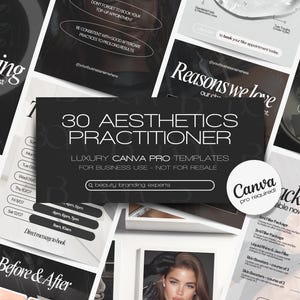 30 Aesthetics Practitioner Canva Posts, Med Spa, Canva Pro Template, Social Media Post, Botox, Lip Filler, Anti Wrinkle, Nurse Injector