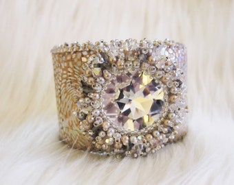 Crystal Pearl Jubilee Beaded Cuff