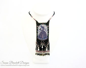 Beaded Amulet Necklace Victorian Woman Boho Necklaces Bohemian Jewelry Cocktail Fashion Statement