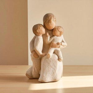 Mother Holding Child Sculpture | Modern Resin Family Statue | Home Living Room Desktop Decor | Mother&#39;s Day Gift Figurine