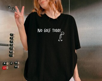 Citazione divertente sul golf in formato PNG: figura stilizzata triste, maglietta per la festa del papà (download digitale)