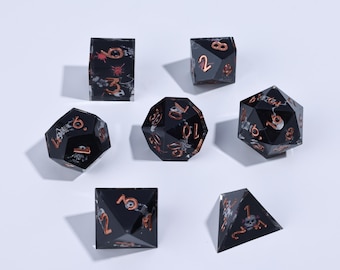 Sharp Edge Dice Set for DnD  7pc Polyhedral Dice for RPG, Dungeons & Dragons, Pathfinder