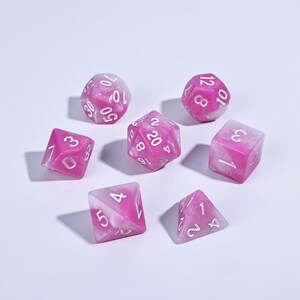 Sharp Edge Resin Dice Set: Polyhedral D&D RPG D6, D20