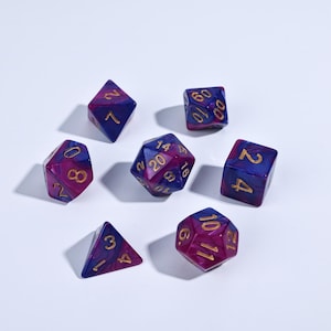 Sharp Edge  DnD Dice Set for Dungeons and Dragons, Handmade Polyhedral Dice for Tabletop RPG, Gift for Dungeon Master