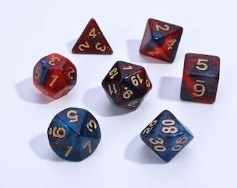Handmade Sharp Edge DND Dice Set: Polyhedral RPG Dice