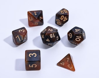 Handmade Sharp Edge DND Dice Set: Polyhedral RPG Dice