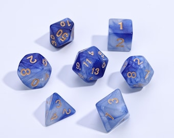 Handmade Sharp Edge DND Dice Set: Polyhedral Dungeons and Dragons