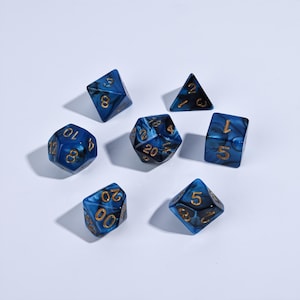 Sharp Edge  DnD Dice Set for Dungeons and Dragons, Handmade Polyhedral Dice for Tabletop RPG, Gift for Dungeon Master