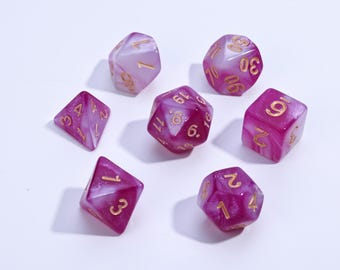 Handmade Sharp Edge DND Dice Set: Polyhedral RPG Dice