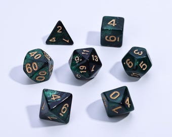 Handmade Sharp Edge DND Dice Set: Polyhedral RPG Dice