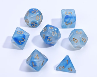 Handmade Sharp Edge DND Dice Set: Polyhedral Dungeons and Dragons Dice