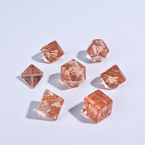 Handmade Sharp Edge Resin Dice Set: Frozen Lightning DND Dice