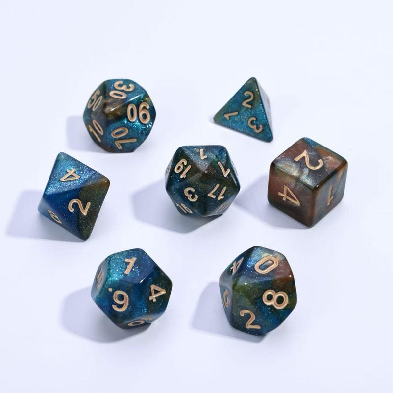 Handmade Sharp Edge DND Dice Set: Polyhedral RPG Dice - Etsy