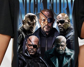 Limited Nick Fury Vintage T-Shirt, Marvel Avengers Gift for Women and Men, Unisex Retro Superhero Fan Tee|............|||