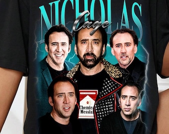 Nicolas Cage 90's Bootleg Rap Shirt, Nick Cage Parody Shirt, Nic Cage Meme Shirt, Nicholas Cage Gift|............|||