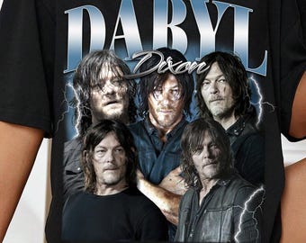 DARYL DIXON Walking Dead Unisex T-Shirt - Retro Daryl Dixon Graphic Tee - TV Series Shirt - Daryl Dixon Merch|............|||