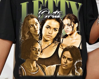 Letty Ortiz T-Shirt – Vintage Fast & Furious Crewneck, Michelle Rodriguez Fan Apparel|............|||