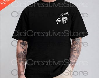 Diseño de camiseta estilo vintage con estampado de "Reel Dad Fishing" (PNG)